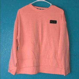 Long sleeve PINK crew neck pullover